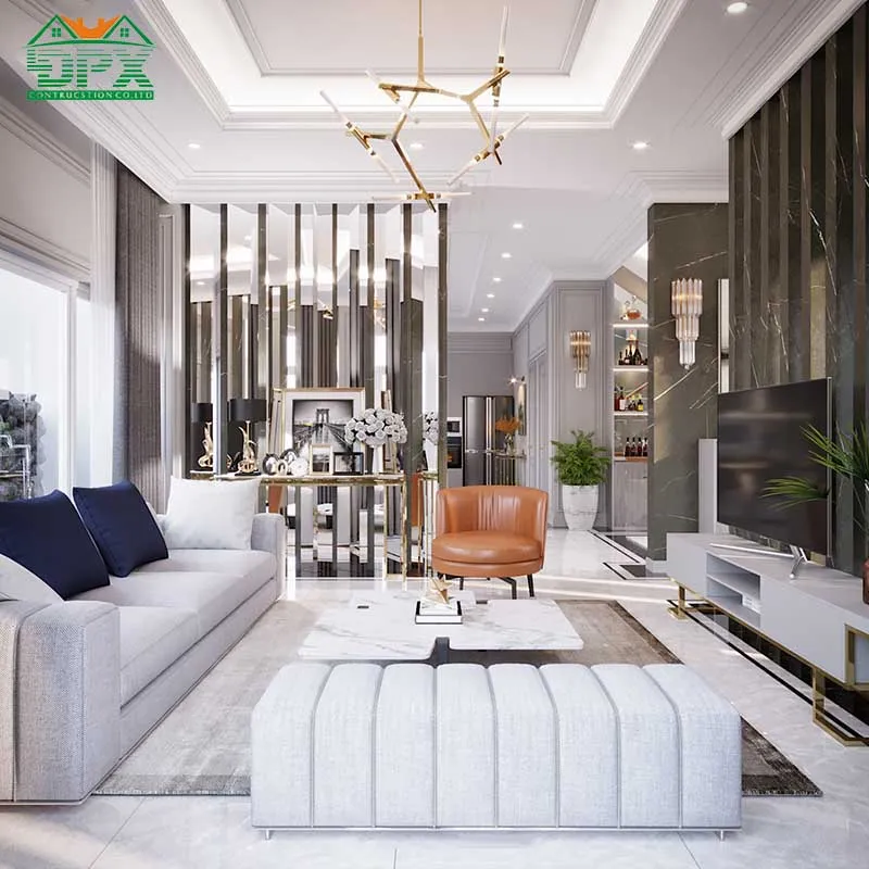 Không gian mở nhìn ra được khu vực quầy bar và bàn ăn