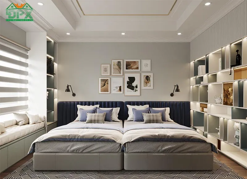 Đầu giường có thêm đèn đọc sách
