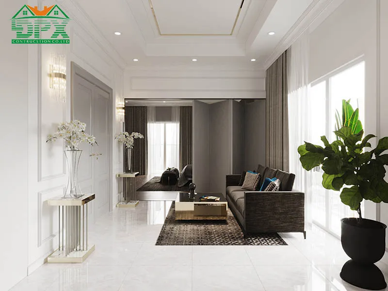 Khu vực tiếp khách riêng hoặc không gian sinh hoạt chung của bố mẹ và con cái
