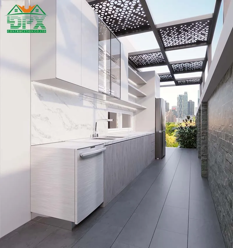 Khu vực bếp ở sân sau