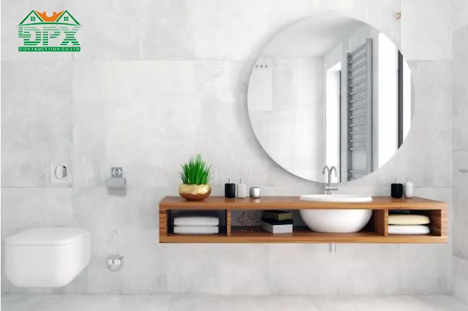Nếu gặp hạn chế bởi diện tích phòng tắm hãy lựa chọn các tông màu sáng vì sẽ giúp không gian trở nên rộng hơn đáng kể