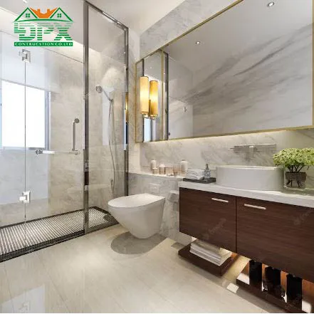 Gạch men nờ hay tường tráng xi măng là xu hướng mới trong thời gian gần đây mà bạn có thể áo dụng cho phòng tắm