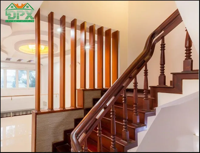 Tay vịn cầu thang đẹp bằng gỗ vẫn luôn được ưa chuộng ở Việt Nam