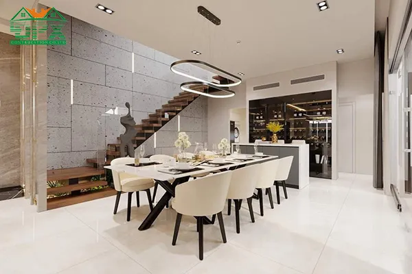 Thiết kế bàn ăn và quầy bar cực sang trọng và tiện nghi