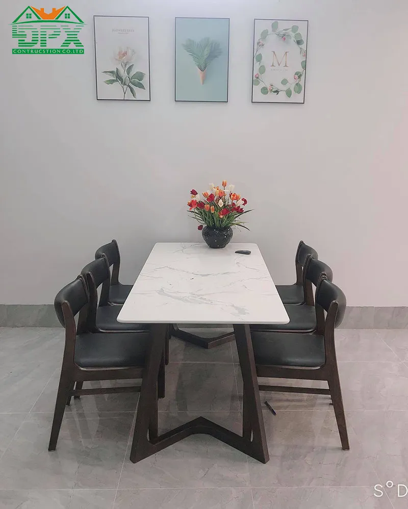 Bàn ăn 6 ghế ngồi nhỏ nhắn - tinh tế