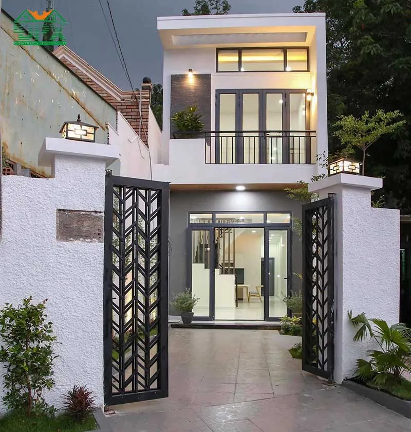 Ngôi nhà phố 4x15m hiện đại Ngôi nhà phố 4x15m hiện đại nhỏ xinh với một khoảng sân vườn xanh