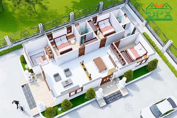 Bản vẽ thiết kế nhà cấp 4 đẹp