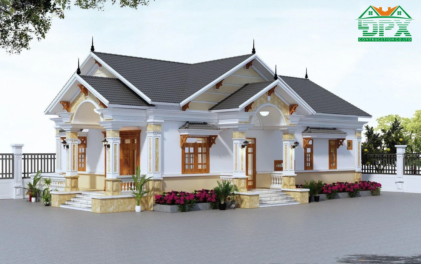 Thiết kế nhà mái thái giá rẻ Mẫu thiết kế nhà mái thái đẹp