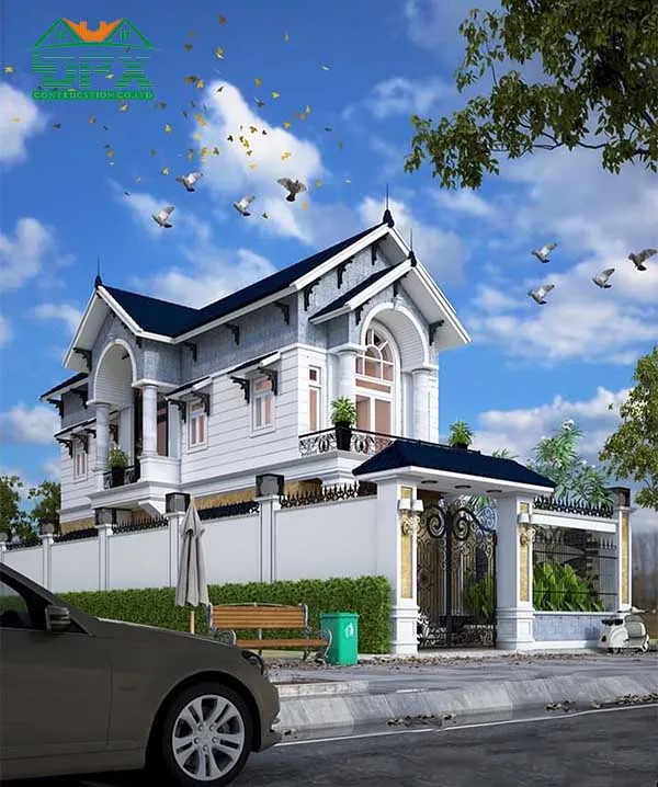 Biệt thự mini mái thái mặt tiền 7m Biệt thự mini mái thái mặt tiền 7m