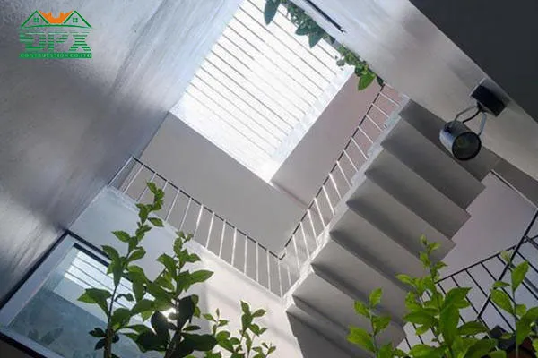 Giếng trời giúp lưu thông không khí trong nhà