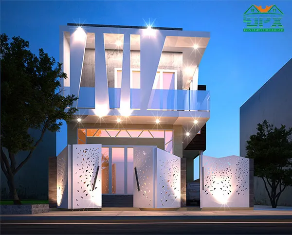 Biệt thự nhà phố 2 tầng hiện đại - độc đáo