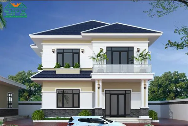 Mẫu nhà 2 tầng hình vuông Mẫu nhà 2 tầng hình vuông