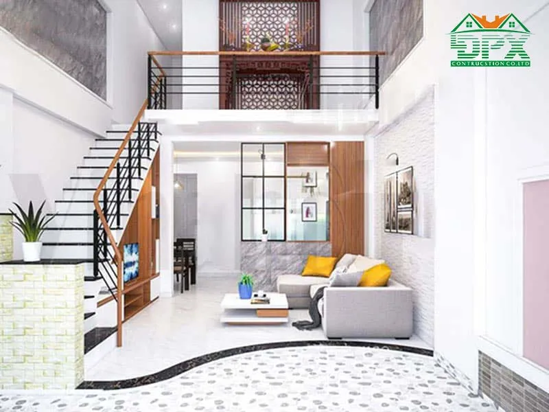 Mẫu nhà cấp 4 gác lửng có 2 phòng ngủ Mẫu nhà cấp 4 gác lửng có 2 phòng ngủ