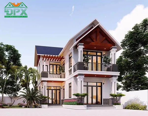 Mẫu nhà chữ L 2 tầng đẹp hút hồn Mẫu nhà chữ L 2 tầng đẹp hút hồn