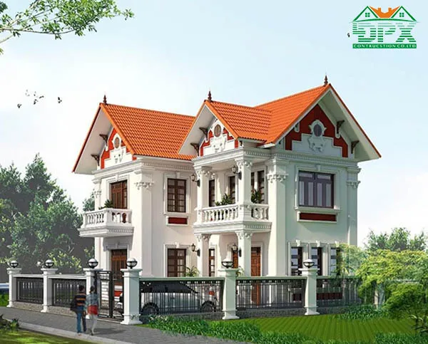 Mẫu nhà chữ L mái thái 2 tầng Mẫu nhà chữ L mái thái 2 tầng