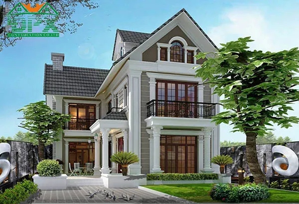 Mẫu nhà chữ L mái thái sân vườn Mẫu nhà chữ L mái thái sân vườn