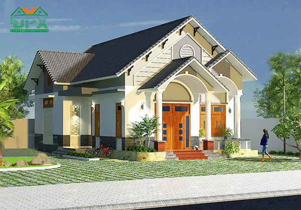 Nhà vườn cấp 4 10x15m Nhà vườn cấp 4 diện tích 10x15m