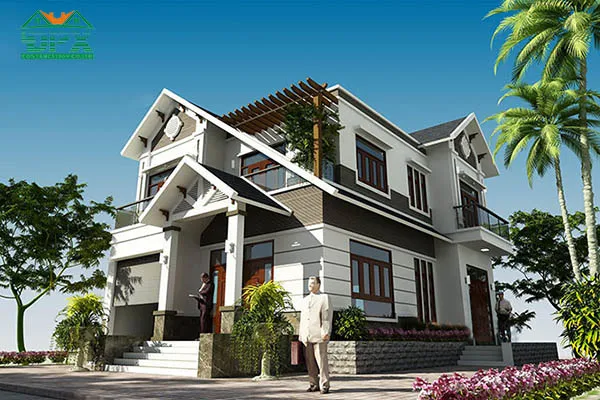 Mẫu thiết kế biệt thự 2 tầng đẹp Mẫu thiết kế biệt thự 2 tầng đẹp và sang trọng