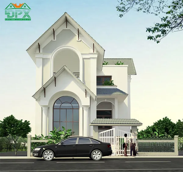Mẫu thiết kế biệt thự mini chữ L Mẫu thiết kế biệt thự mini chữ L