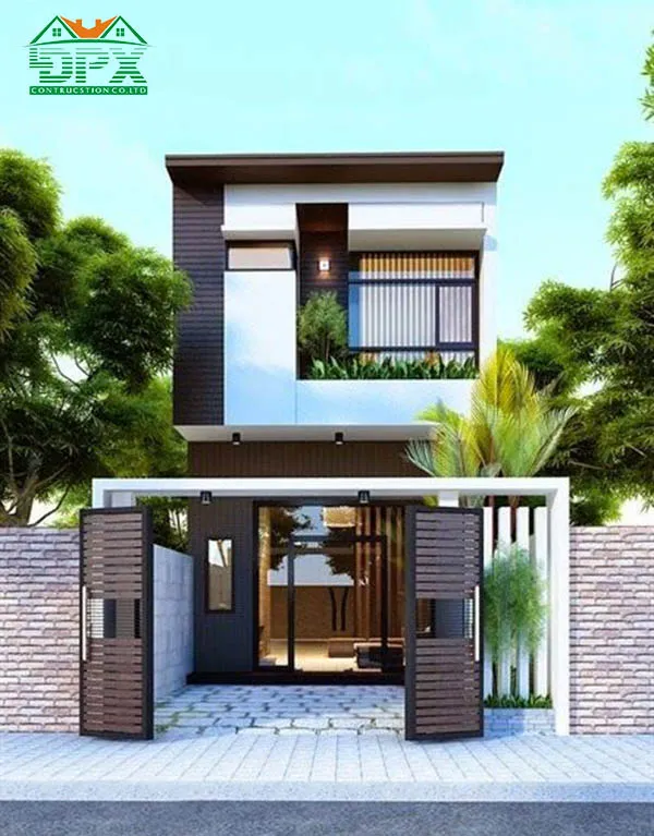 Mẫu thiết kế nhà phố 2 tầng đẹp