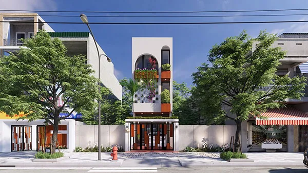Mẫu thiết kế nhà phố 3 tầng 4x15m Mẫu thiết kế nhà phố 3 tầng 4x15m