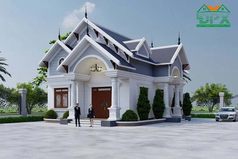 Mẫu biệt thự 1 tầng 3 phòng ngủ mái thái