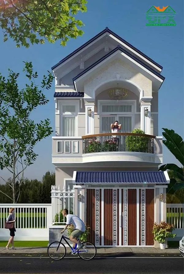 Nhà ống đẹp mái thái với những đường nét mềm mại Nhà ống đẹp mái thái với những đường nét mềm mại