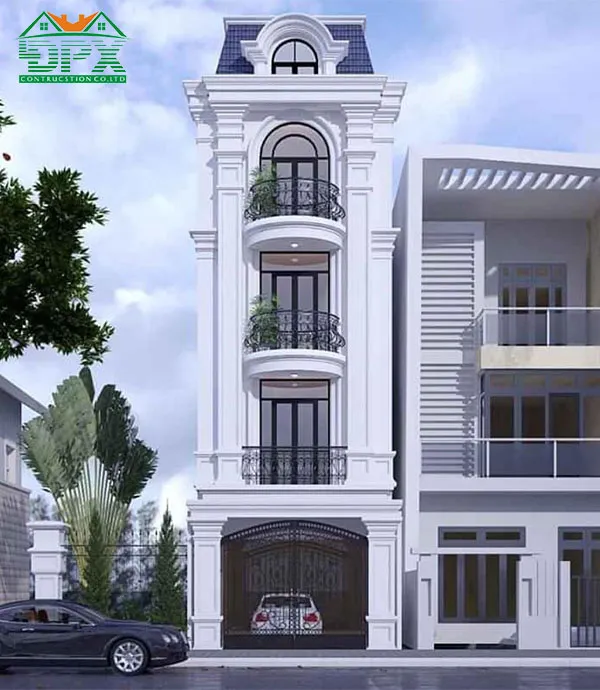 Mẫu 15 - Nhà phố tân cổ điển 5 tầng sang trọng, cuốn hút và thể hiện đẳng cấp gia chủ