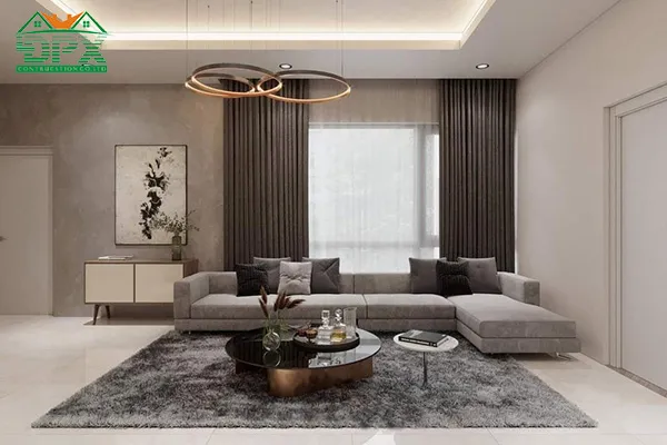 Phòng sinh hoạt chung tạo nên một không gian gắn kết gia đình