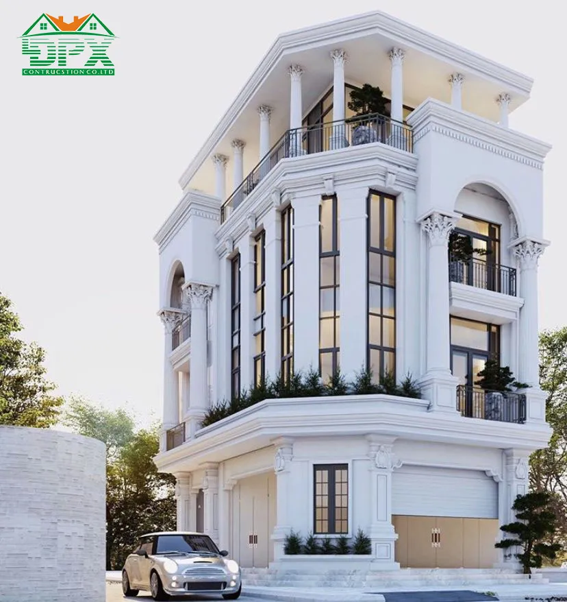 Mẫu số 16 - Nhà phố tân cổ điển 3 mặt tiền đẹp