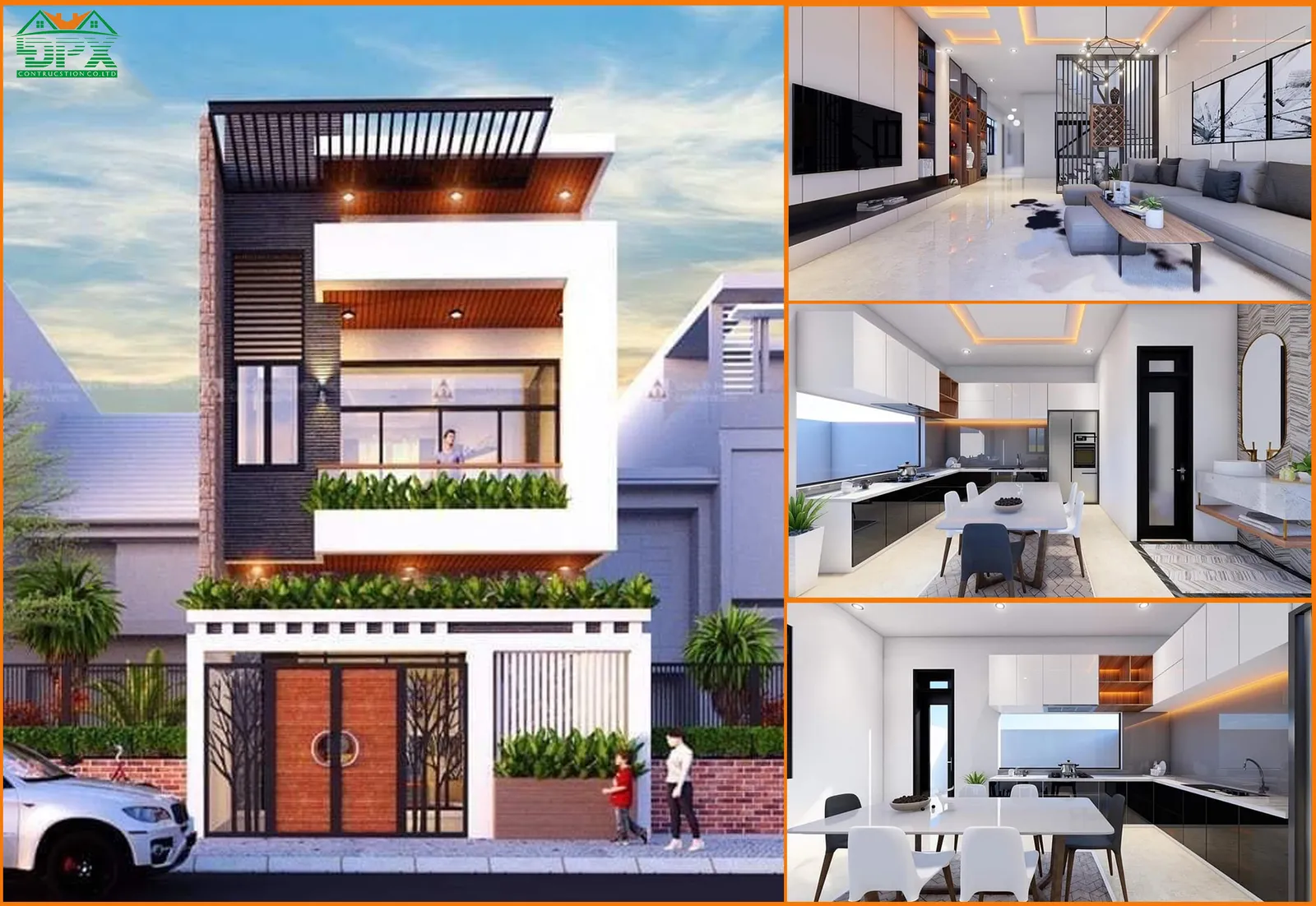 Giá thiết kế 3D nội thất phù hợp Thiết kế 3D nội thất nhà phố hiện đại, tinh tế