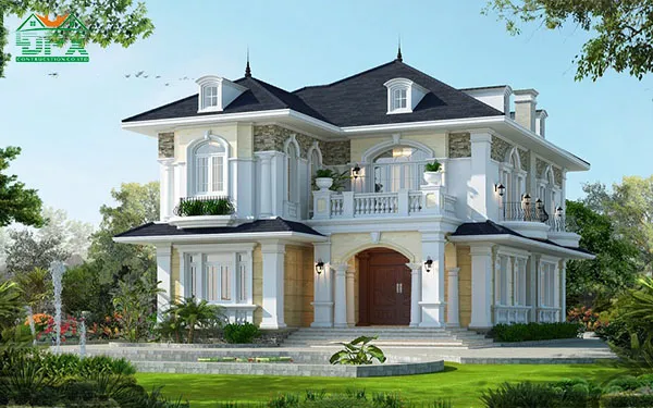 Thiết kế biệt thự 2 tầng tân cổ điển đẹp Thiết kế biệt thự 2 tầng tân cổ điển đẹp
