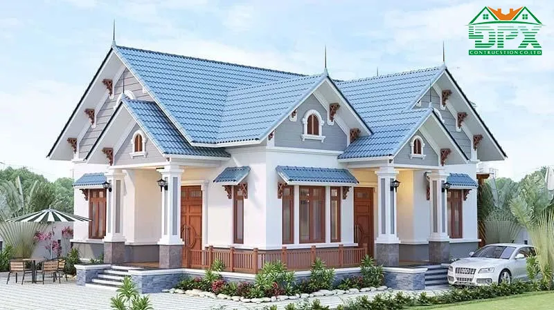Thiết kế nhà cấp 4 mái thái đẹp Thiết kế nhà cấp 4 mái thái đẹp