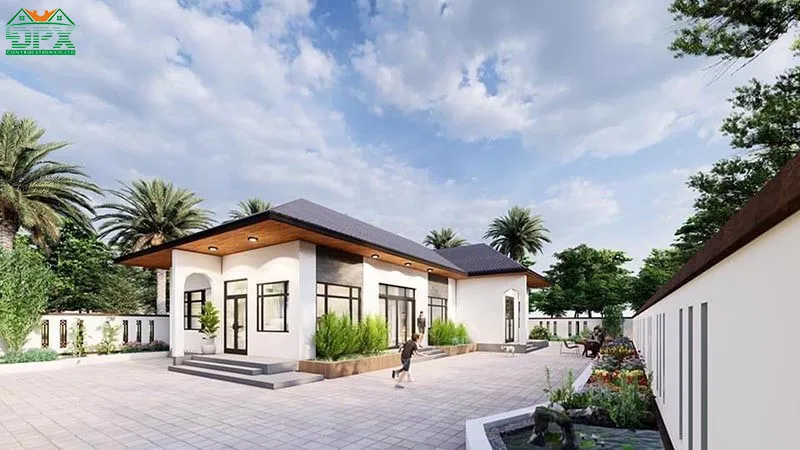 Thiết kế nhà cấp 4 gần gũi với thiên nhiên Thiết kế nhà cấp 4 có không gian sống gần gũi với thiên nhiên