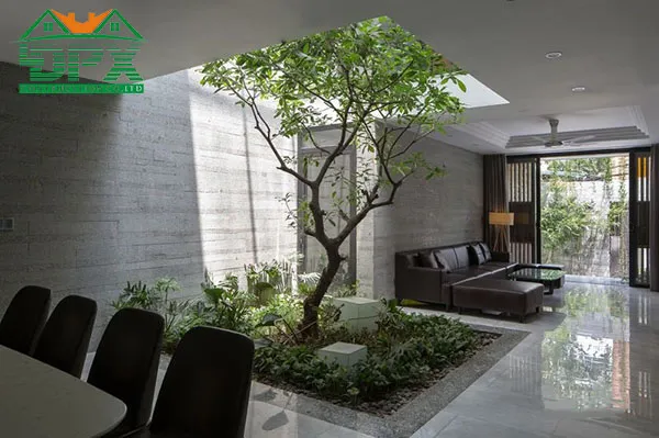 Thiết kế nhà cấp 4 với giếng trời đẹp Thiết kế nhà cấp 4 với giếng trời đẹp