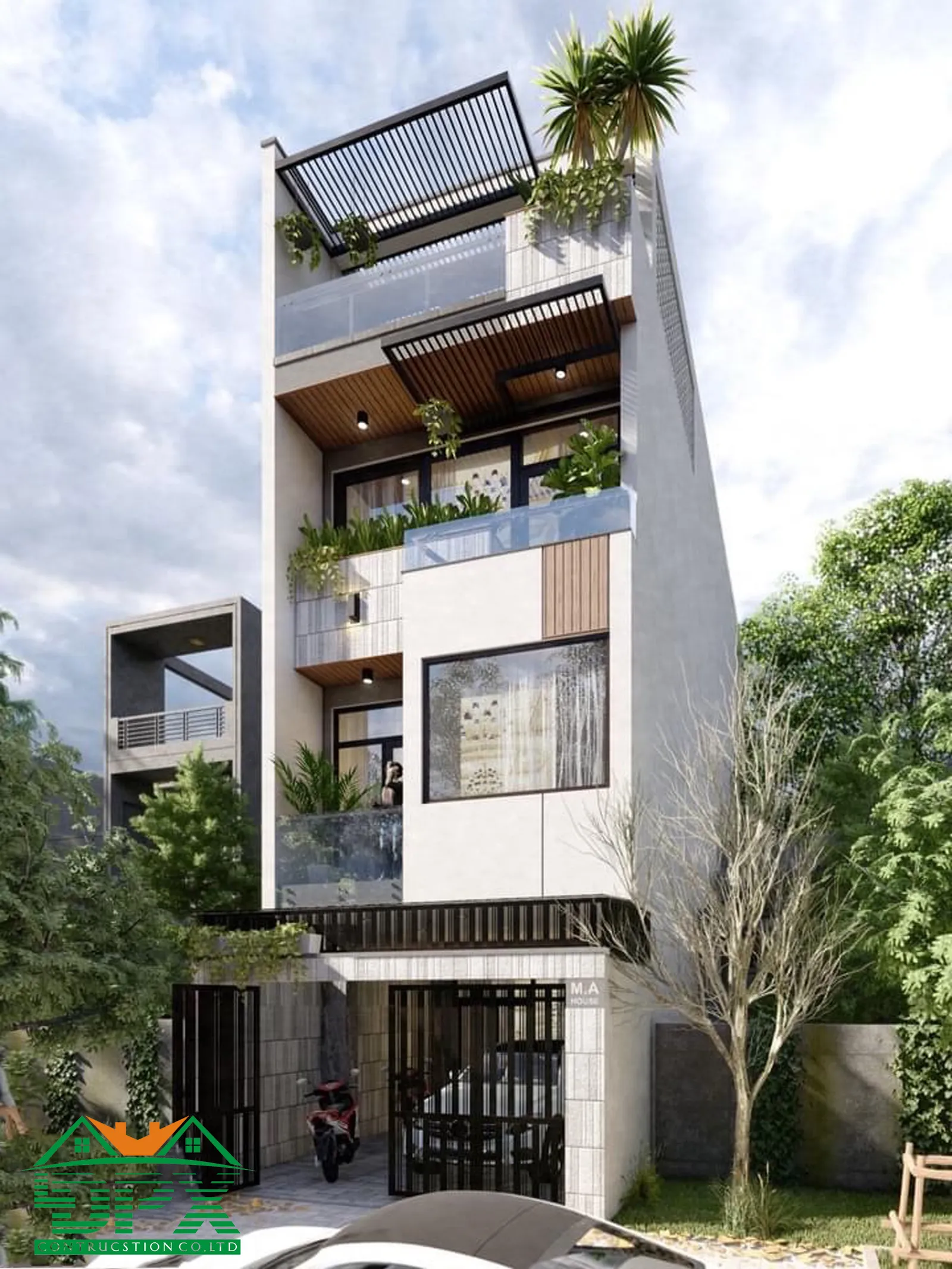 Thiết kế nhà phố hiện đại giá rẻ Nhà phố 4 tầng đẹp hiện đại